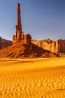 USA-Arizona-Monument Valley Navajo Tribal Park Eroded formations and sand dunes Art Print